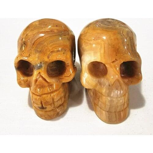 High Quality 2inch Natural topaz skulls Shape Stone Hand Crafted For Gift &Home Decor ZP
