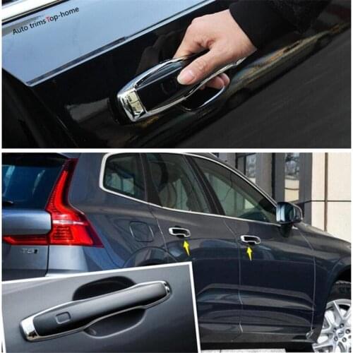 Yimaautotrims Outside Car Door Pull Doorknob Handle Protection Frame Cover Trim 4 Pcs For Volvo V90 Cross Country 2017 2018 2019