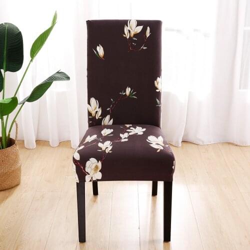 Stretch Floral Print Chair Cover Home Dining Room Chair Covers Multifunction Spandex Elastic Cloth Universal Seat Protector 1pcs