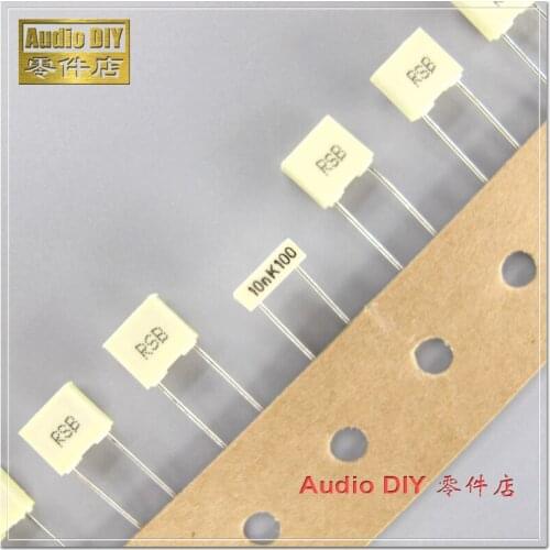 10PCS/50PCS AV RSB Series 0.01uF 100V 100V0.01uF 10% Copper Foot MKT Film Capacitor 10nF 100V10nF 103 100V103