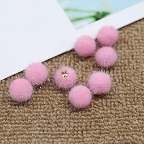 10pcs Accessories Hairball Necklace Pendant Earring Fashion DIY Cute Pretty Soft Mini Making Sewing Hand making Pendant Ball