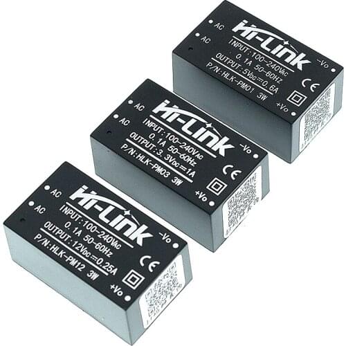 10PCS HLK-5M03 HLK-5M05 HLK-5M12 5W AC-DC 220V to 12V/5V/3.3V Buck Step Down Power Supply Module Converter Intelligent