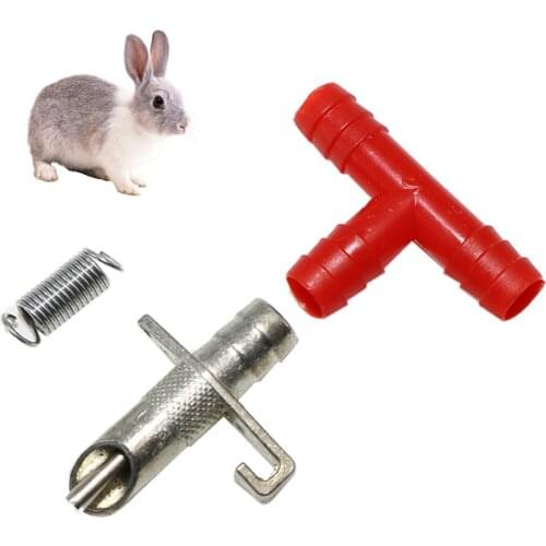 10 Pcs Rabbit Automatic Nipple Water Feeder Rodents Waterer Metal Nipple Drinking Drinkers for Rabbits Durable Prevent Gnawing