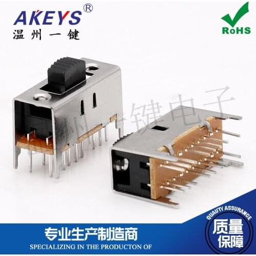 10 PCS SS-43D01 (4p3t) Handle Height 14/9/5 Double Row 3-Speed 16-Leg Vertical Toggle Slide Switch Radio