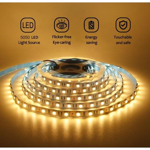 DC 12V Epistar Chip SMD 5050 RGB LED Strip Super Brighter Natural White/ Warm White /RGB Flexible Tape LED Light Lamp 5m