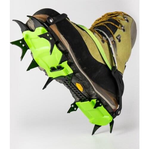 14 Teeth Mountaineering Ice Climbing Crampons for outdoor winter Walk Ice Fishing Snow Shoes Antiskid Shoe Covers Fit EUR 36-46