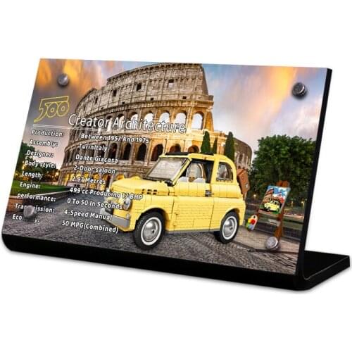 Acrylic Display Stand Brand For 10271 Fiat 500