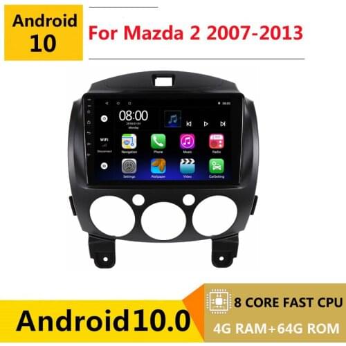 2 din 8 core android 10 car radio auto stereo for Mazda 2 2007 2008 2009 2010 2011 2012 navigation GPS DVD Multimedia Player