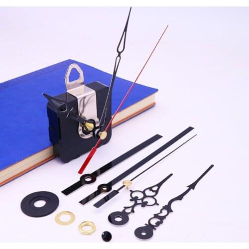 1Set Homw Wall Clock Movement With Pointer For Quartz Wall Clock Repair Replacement Black Red Pointer