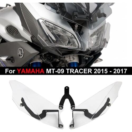 Motorcycle Headlight Cover For YAMAHA MT-09 TRACER 2015 - 2017 MT09 Tracer Transparent Headlight Guard Headlight Protector