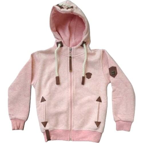 ÇCFK TRUSTWORTHY Boys and Girls Children 'S Hooded Zipper Pocket Inside Furry Sweat Jacket