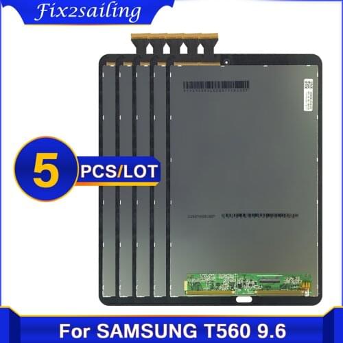 5 PCS 9.6'' For Samsung Galaxy Tab E SM-T560 T560 T561 LCD Display Touch Screen Panel Digitizer Assembly Replacement
