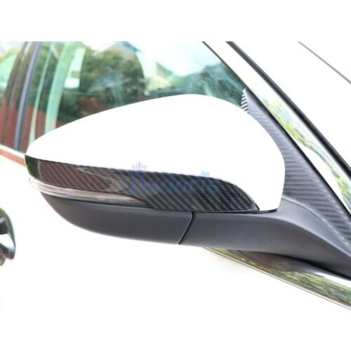 For Ford Focus 2019 2020 Mk4 Carbon Fiber Color Rearview Mirror Cover Side Wing Cap Shell Case Overlay Trims Auto Accessories