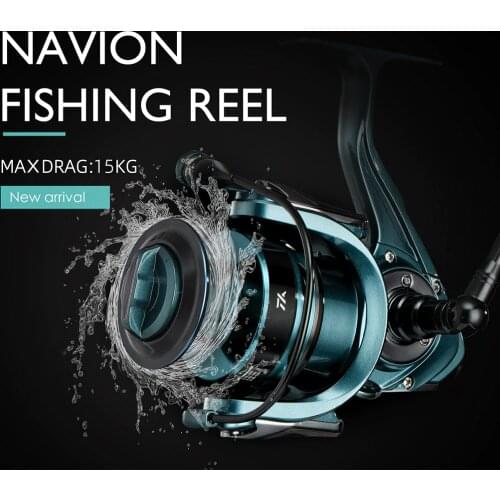 New metal coil fishing reel Powerful 15kg instant brake Gapless bearing Sea Rock fish spinning wheel Smooth Won't jam the line