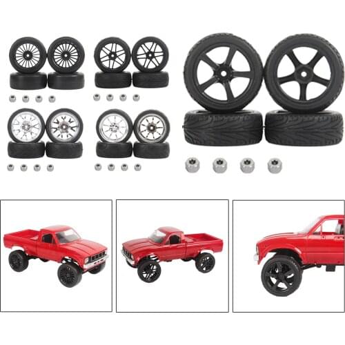 4Pieces 65mm Wheel Tires for WPL B14 B24 C14 C24 C34 C44 1/16 Model Trucks
