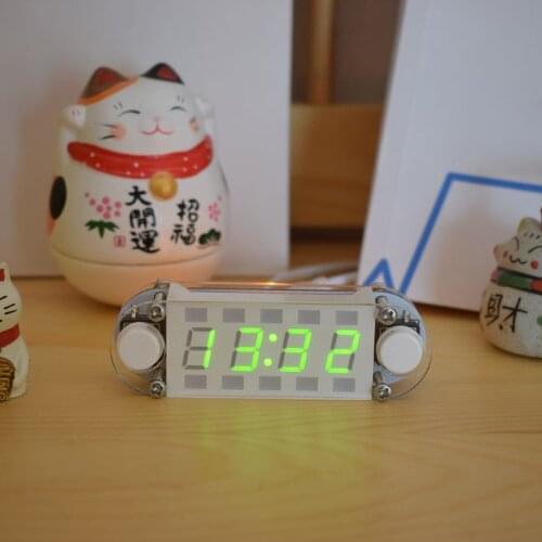 Digital DIY Tube Alarm Clock Kit Date Countdown Temperature 12/24h C/F Display X4YD