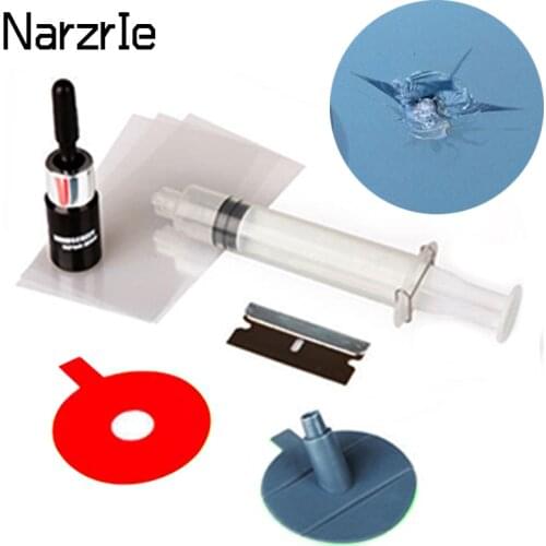 DIY Car Windshield Repair Kit Tools Auto Glass Windscreen Repair Set Give Door Handle Protective Decorative Stickers