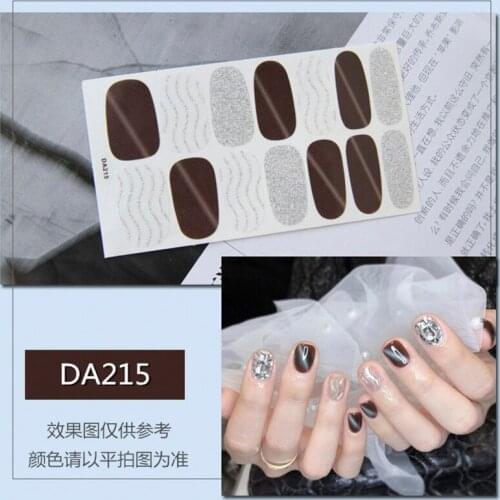 Lamemoria14 tips Nail Stickers New Product Full Coverage 3D Complete Nail Decals Waterproof Self-adhesive DIY Manicure