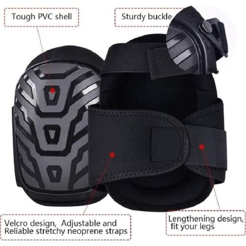 1 Pair Professional Knee Pads Heavy Duty Foam Pading Support Protector Leg Compression and Comfortable Gel Cushion Knee Pads f