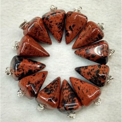 Wholesale 12pcs/lots 2016 fashion top quality natural golden swan hexagon pyramis pendants for jewelry making free shipping