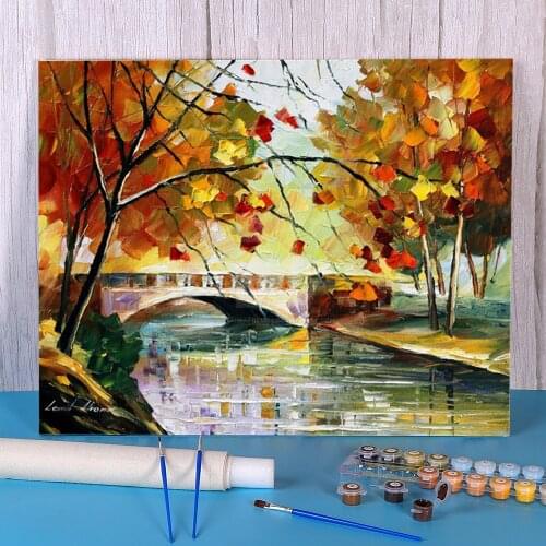 Autumn Calm DIY Painting By Numbers Kit Acrylic Paints 40*50 Oil Painting New Design Crafts For Adults Art
