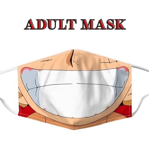 Hot Cartoon Anime Luffy-zoro Mask for Face-fashion Men Women Unisex Cycling Sports Breathable Adult Party Mask Halloween Cospaly