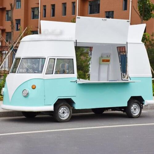 Custom Size Ice Cream Trailer Halal Cart Mobile Kitchen New Food Trucks for Sale
