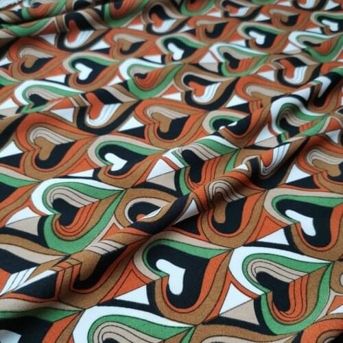 Big Sale New Fashion Crepe Cartoon Printing Dress Fabric Trousers Shirt Lining Chiffon DIY Material