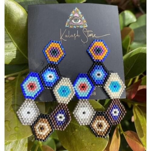 Pretty Bead Miyuki Drop Earrings Ladies Boho Fashion Design Geometry Earring Pendientes Mujer Jewelry For Women Gift