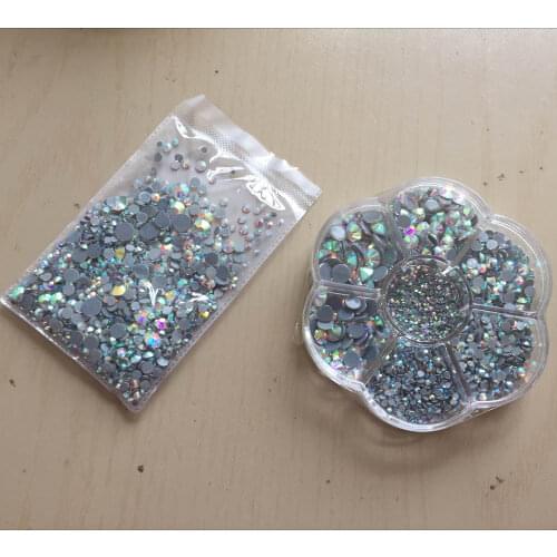 Mixed SS6-SS40 ab colors DMC HotFix Rhinestones samples Crystals Shiny Iron-on Garment Heat Transfer Rhinestone Stones
