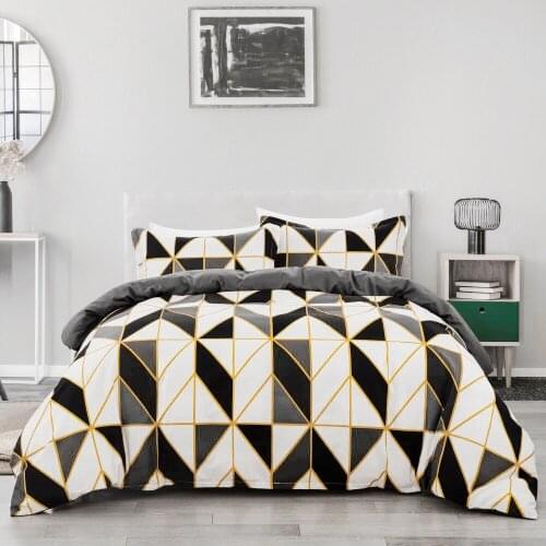 Comforter Cover Set Bedding Sets Queen King Bed Linens Geometric Quilt Duvet Cover (No Sheet)