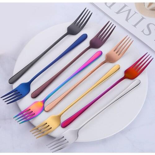 Stainless Steel Fork Creative Long Handle Main Fork