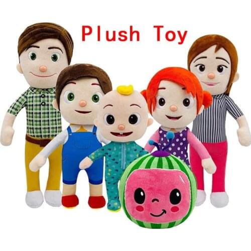 2021High quality 15-33cm Cocomelon Plush Toy Cartoon TV Family JJ Sister Brother Daddy Mummy Stuffed Doll Kids Christmas Gift