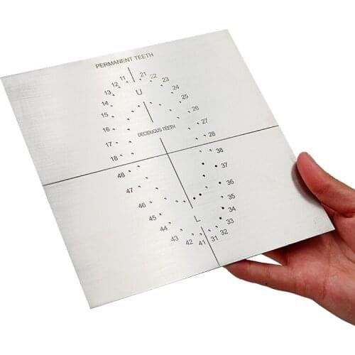 1pcs Stainless Steel Dental Rubber Dam Punch Hole Board Clinic Lab Instrument Tool