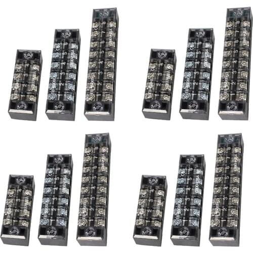 1pcs 45A 600V TB4503 TB4504 TB4505 TB4506 TB4510 TB4512 Dual Row Barrier Screw Terminal Block Strip Wire Connector Wiring tool