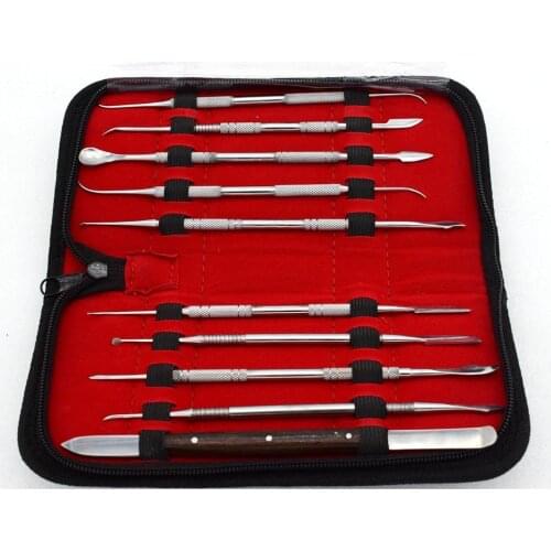 10PCS Wax Knife Kit Stainless Steel Clay Sculpture Blade Pottery Metal Carving Modeling Tools For Jewelry