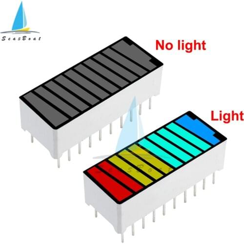 10PCS LED Display Module 10 Segment Bargraph Light Display Module Bar Graph Ultra Bright Red Yellow Green Blue Multi-colors