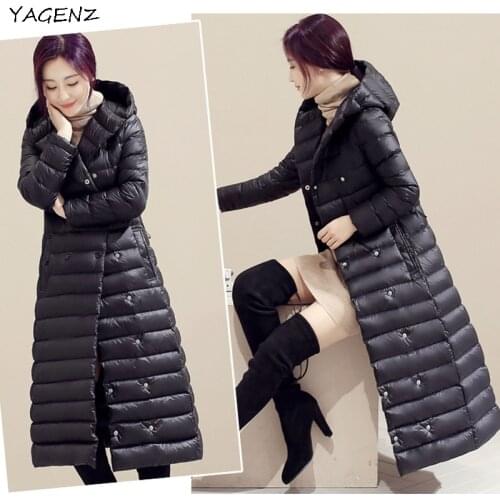 2019 Winter Down jacket Women Winter jacket Long Hooded collar High quality Eiderdown Down Warm coat Promotion YAGENZ A65