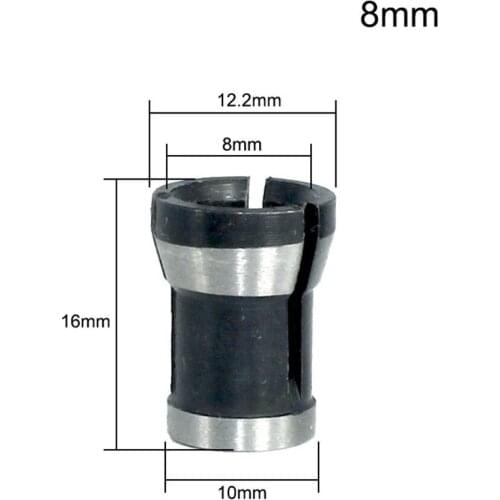 6mm 6.35mm 8mm High Precision Collet Chuck Heads For Electric Router Milling Cutter Extension Collet Chuck Rod Trimming
