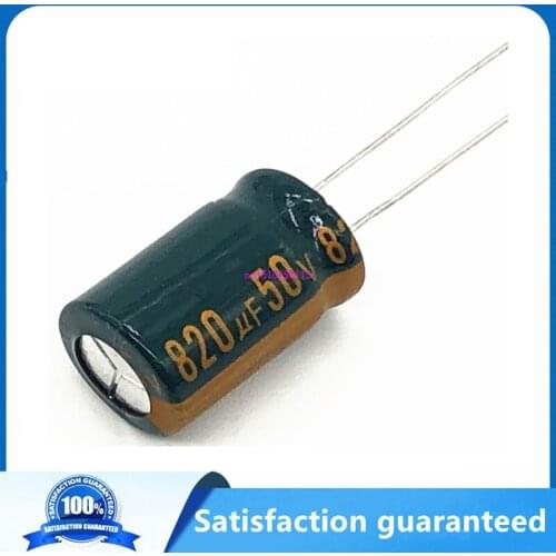 2pcs/lot T30 high frequency low impedance 50V 820UF aluminum electrolytic capacitor size 13*20 820UF 20