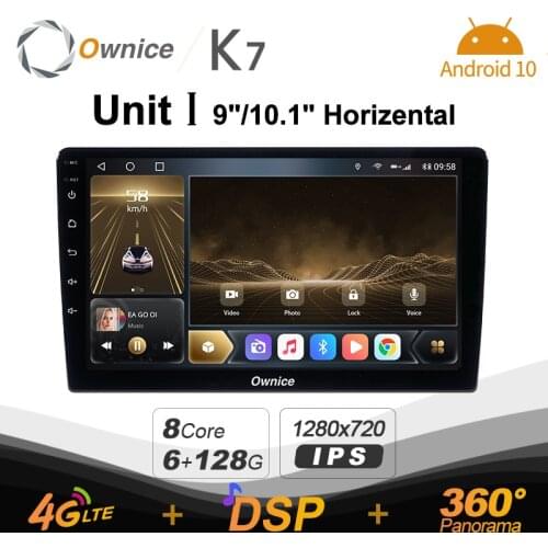 Ownice K7 Android 10.0 Car radio 2 Din Universal with 6G RAM 128G ROM 1280*720 Support 360 4G LTE DSP Car multimedia