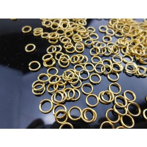Free shipping 5MM 1000pcs Gold plating Open Jump Ring Gold Components DIY Jewelry findings opening rings