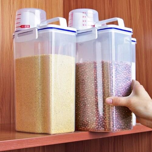 Household Food Storage Box Kitchen Thickened Plastic Cover Rice Bucket Moisture-Proof Organizer Kitchen Storage Container