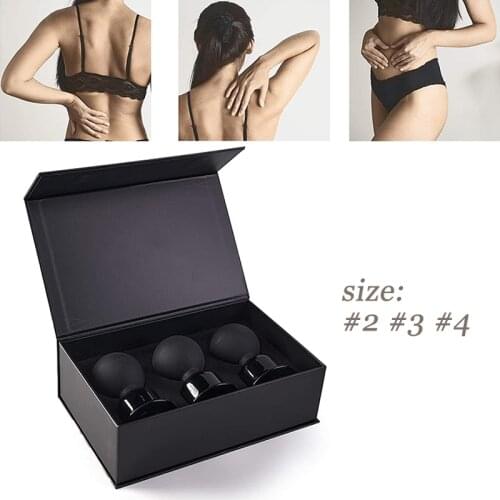 Black Rubber Vacuum Glass Massage Body Cup Anti Cellulite Massage for Face Cupping Therapy body relax Fat burner Health Massage
