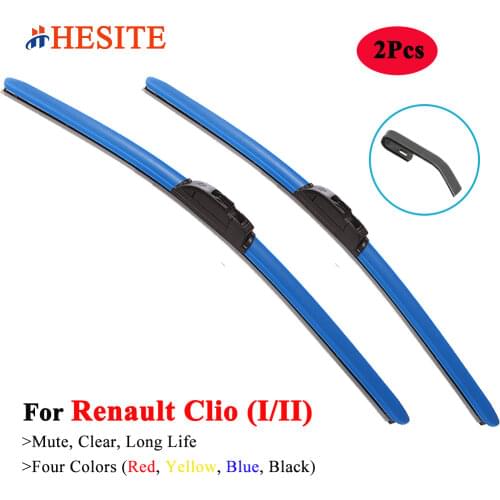 Color Windshield Frameless Hybrid Wiper Blades For Renault Clio 2 3 4 5 RS IV Accessories 2012-2019 26"+14" Winter Wiper Brush