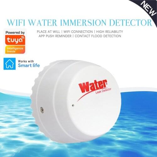 TUYA Wifi Water Detector Leakage Sensor Alarm Leak Detector Sound Tuyasmart Smart Life APP Flood Alert Overflow Security