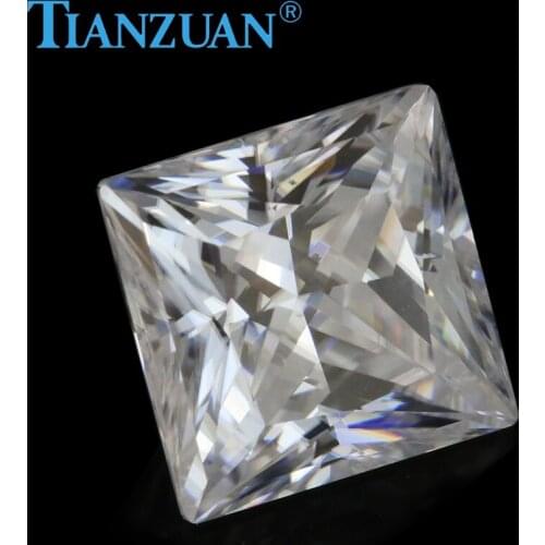 DF color 1.5-4.5mm white square shape dia mond cut Sic material moissanites loose gem stone