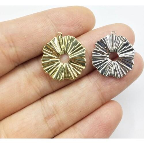 Eruifa 10pcs 18mm Brass Coin Alloy necklace,earring bracelet jewelry DIY handmade Gold and Rhodium silver