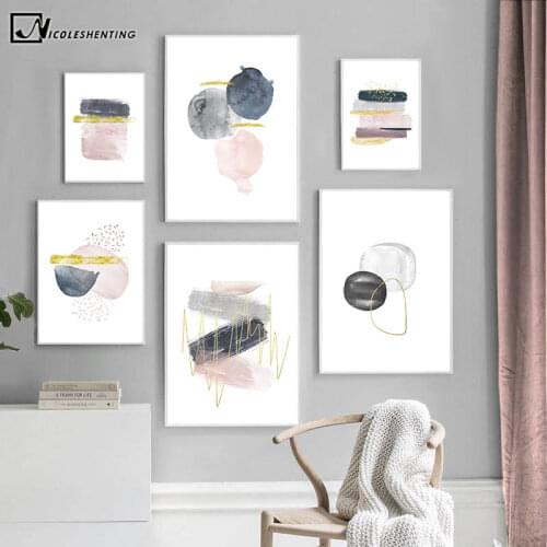 Geometry Abstract Shape Poster Nordic Canvas Print Minimalist Art Painting Contemporary Gallery Wall Picture Modern Home Decor