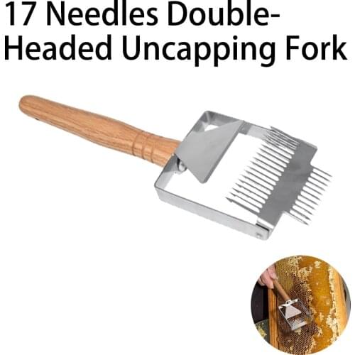 Beekeeping Uncapping Honey Knife 17 Pin Double-Headed Slider Fork Bee Hive Tools Honeycomb Scraper For Beekeeper Suppiler